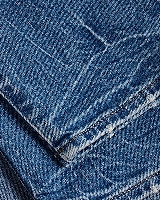 Skinny Ripped Medium Wash Stretch Jeans
