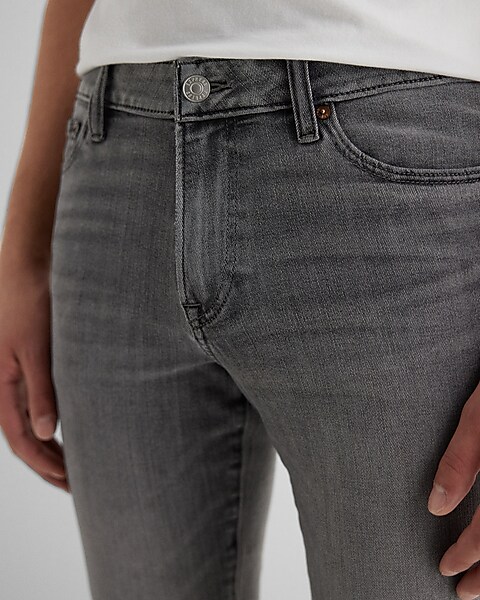 Skinny Gray 4-way Hyper Stretch Jeans | Express
