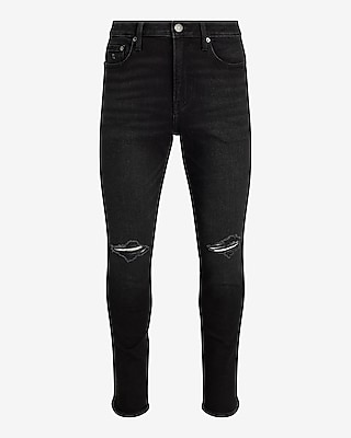 Skinny Black Ripped Stretch Jeans