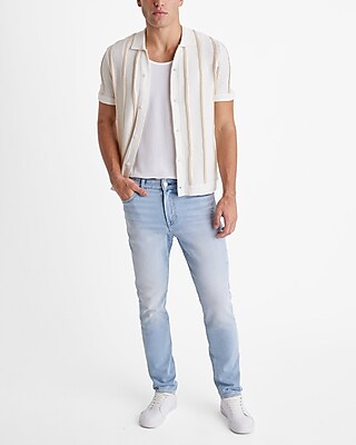 Skinny Light Wash Stretch Jeans - image 5