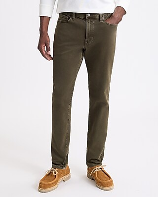 Skinny Dark Olive Stretch Jeans