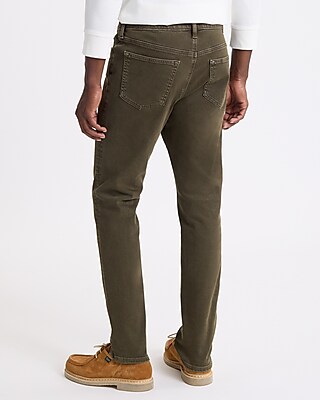 Skinny Dark Olive Stretch Jeans