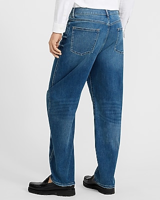 Barrel Dark Wash Stretch Jeans