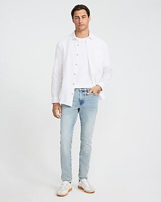 Skinny Light Wash Stretch Jeans