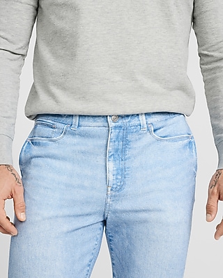 Straight Light Wash Flex Fleece Jeans