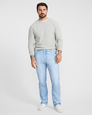Straight Light Wash Flex Fleece Jeans
