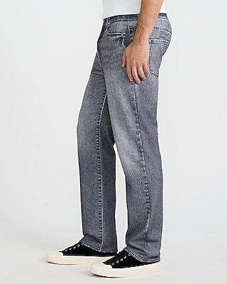 Straight Black Wash Flex Fleece Jeans