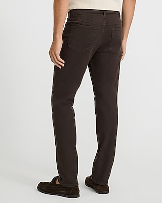 Slim Dark Brown 5 Pocket Express Traveler Pant