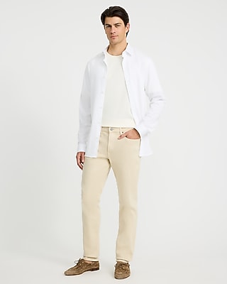 Slim Beige 5 Pocket Express Traveler Pant