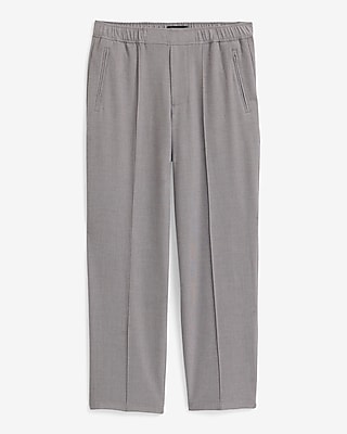 Straight Pintuck Elastic Waist Pant