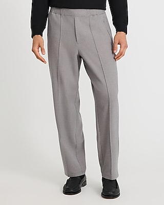 Straight Pintuck Elastic Waist Pant