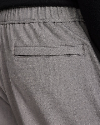 Straight Pintuck Elastic Waist Pant