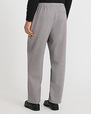 Straight Pintuck Elastic Waist Pant