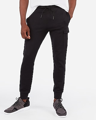 mens black joggers with zips