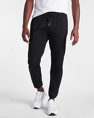 Striped Trousers Men's Trendy Summer Casual Trousers Thin Cut Trousers  Men's Slim Fit Jogger with Pockets Elegant Trousers Business Chino Trousers  Men's Trousers (Color : Black, Size : XXL), black : : Fashion