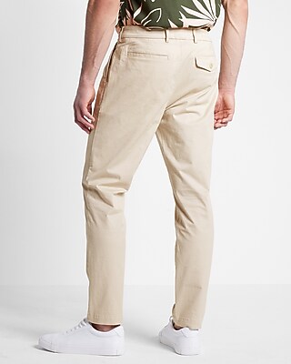 Athletic Slim Pleated Hyper Stretch Modern Chino