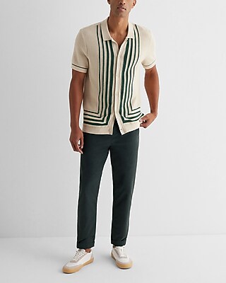 Athletic Slim Pleated Hyper Stretch Modern Chino