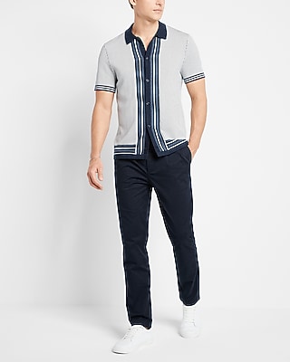 Athletic Slim Pleated Hyper Stretch Modern Chino