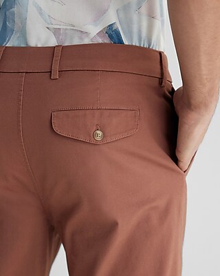 Athletic Slim Pleated Hyper Stretch Modern Chino