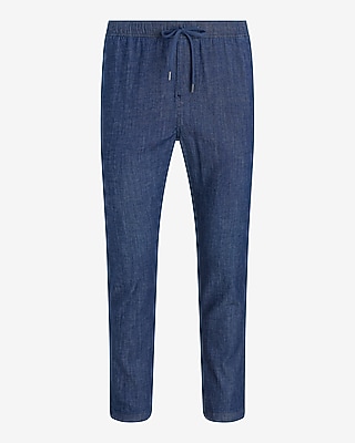EX- E WAIST CHAMBRAY JOGGER:DENIM CHAMBRAY:L