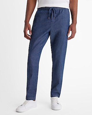 EX- E WAIST CHAMBRAY JOGGER:DENIM CHAMBRAY:L