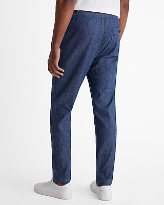 EX- E WAIST CHAMBRAY JOGGER:DENIM CHAMBRAY:L