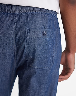 EX- E WAIST CHAMBRAY JOGGER:DENIM CHAMBRAY:L