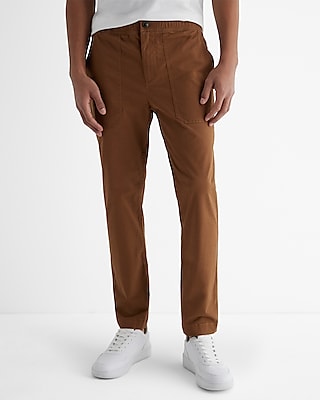 Slim Elastic Waist Pull On Chino