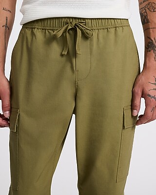 Drawstring Elastic Waist Cargo Pant