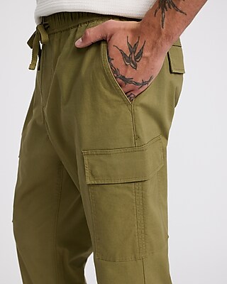 Drawstring Elastic Waist Cargo Pant