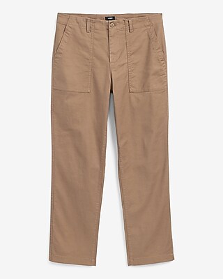 Loose Cotton-Stretch Utility Pant