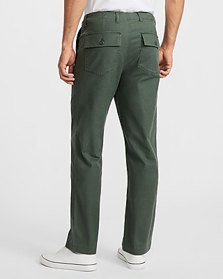 Loose Cotton-Stretch Utility Pant