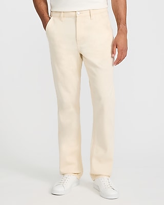 Relaxed Natural Linen-blend Pleated Suit Pant | Express