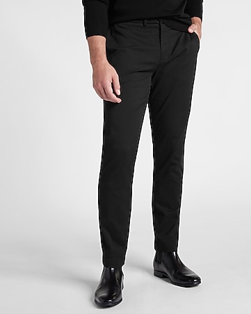 Men's Chino Pants Skinny Fit Plaid Flat-Front Stretch Slim Stylish Casual Business Dress Pants 