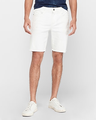 mens white ripped jeans shorts