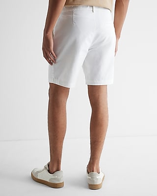 Pleated 8" Stretch Modern Chino Shorts