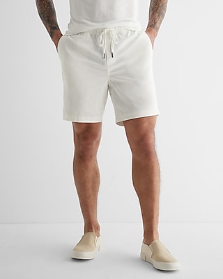 Solid 7" Hyper Stretch Elastic Waist Shorts