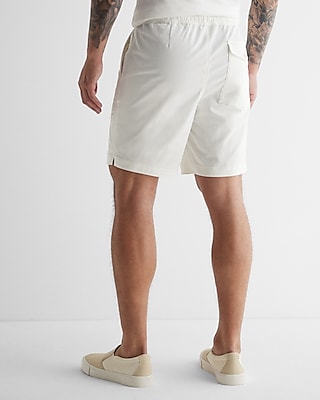 Solid 7" Hyper Stretch Elastic Waist Shorts