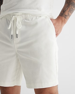 Solid 7" Hyper Stretch Elastic Waist Shorts