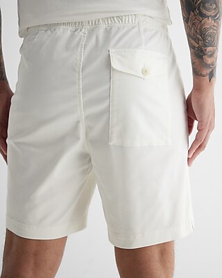 Solid 7" Hyper Stretch Elastic Waist Shorts