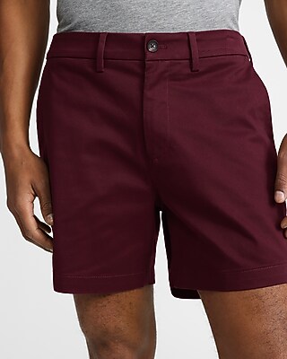 6" Comfort Waist Hyper Stretch Slim Chino Shorts