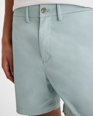 6" Comfort Waist Hyper Stretch Slim Chino Shorts