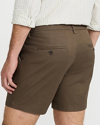 6" Comfort Waist Hyper Stretch Slim Chino Shorts