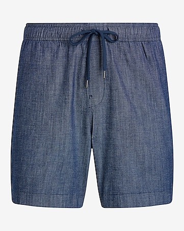 Men's Drawstring Shorts - Elastic Waist Shorts - Express
