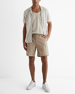 6" Elastic Waist Cargo Shorts