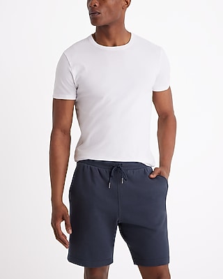 Black shorts with a branded elastic band
