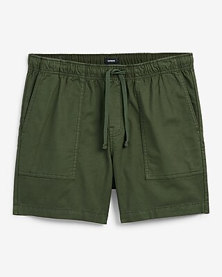 6" Cotton-Blend Drawstring Elastic Waist Short