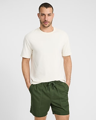 6" Cotton-Blend Drawstring Elastic Waist Short