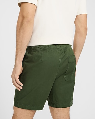 6" Cotton-Blend Drawstring Elastic Waist Short