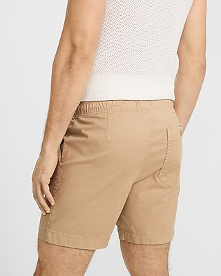6" Cotton-Blend Drawstring Elastic Waist Short - thumbnail 8